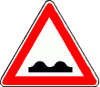 unebene Fahrbahn