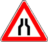 Verengte Fahrbahn