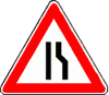 einseitig verengte Fahrbahn