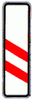 zweistreifige Bake (links)