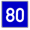 Richtgeschwindigkeit 80 km/h