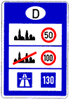 Informationstafel an Grenz�bergangsstellen