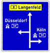 Vorwegweiser zur Autobahn