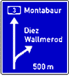 Vorwegweiser auf Autobahnen