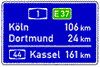 Entfernungstafel