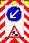 fahrbare Absperrtafel