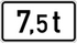 Gewichtsangabe (7,5 t)