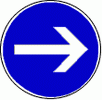 Vorgeschriebene Fahrtrichtung