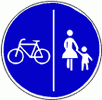 Getrennter Fu�- und Radweg