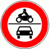 Verbot f�r Kraftr�der, auch mit Beiwagen, Kleinkraftr�der und Mofas sowie f�r Kraftwagen und sonstige mehrspurige Kraftfahrzeuge