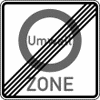 Ende eines Verkehrsverbots zur Verminderung sch�dlicher Luftverunreinigungen in einer Zone
