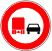 �berholverbot f�r Kraftfahrzeuge