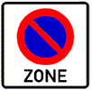 Haltverbot f�r eine Zone